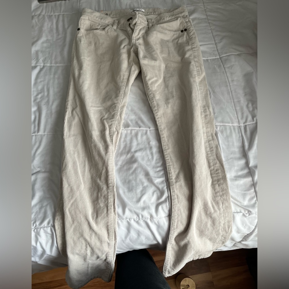 Low rise corduroy pants
